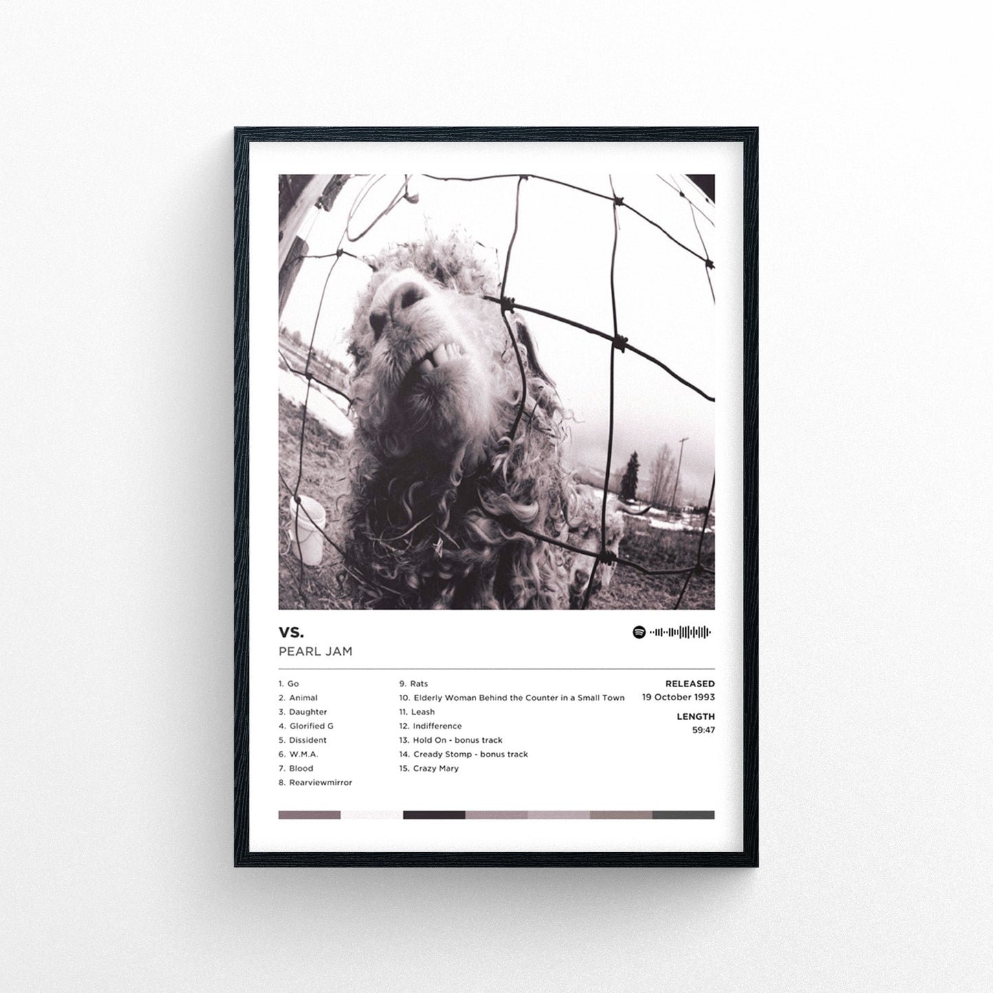 Pearl Jam - Vs. Poster Print | Framed Options | Album Cover Artwork