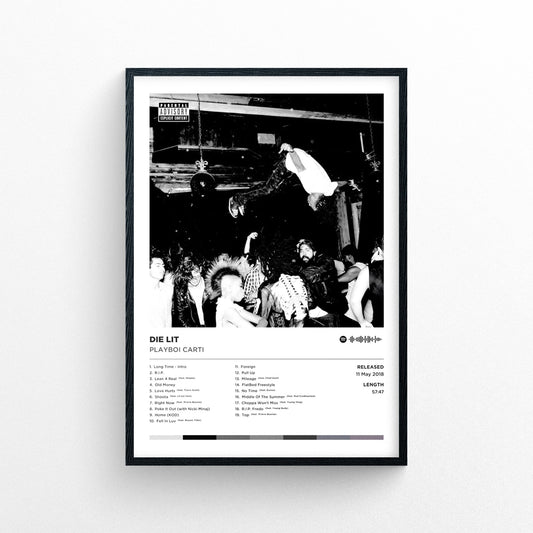 Playboi Carti - Die Lit Poster Print | Framed Options | Album Cover Artwork