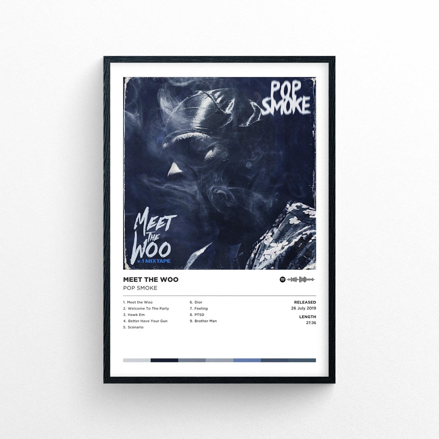 Pop Smoke - Meet the Woo Poster Print | Framed Options | Album Cover Artwork