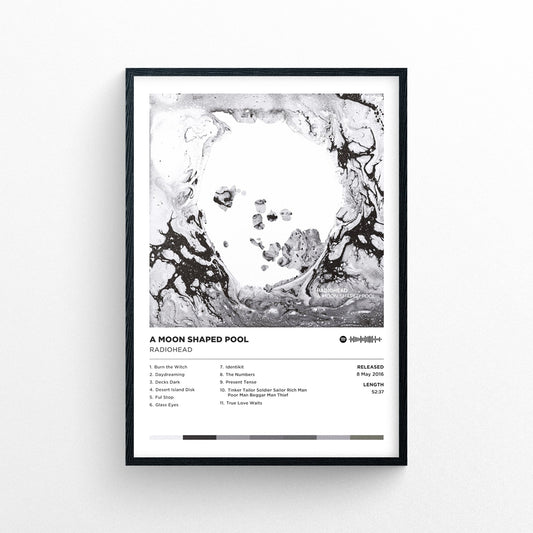 Radiohead - a Moon Shaped Pool Poster Print | Framed Options | Album Cover Artwork