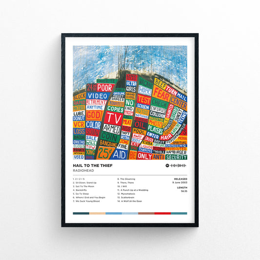 Radiohead - Hail to the Thief Poster Print | Framed Options | Album Cover Artwork
