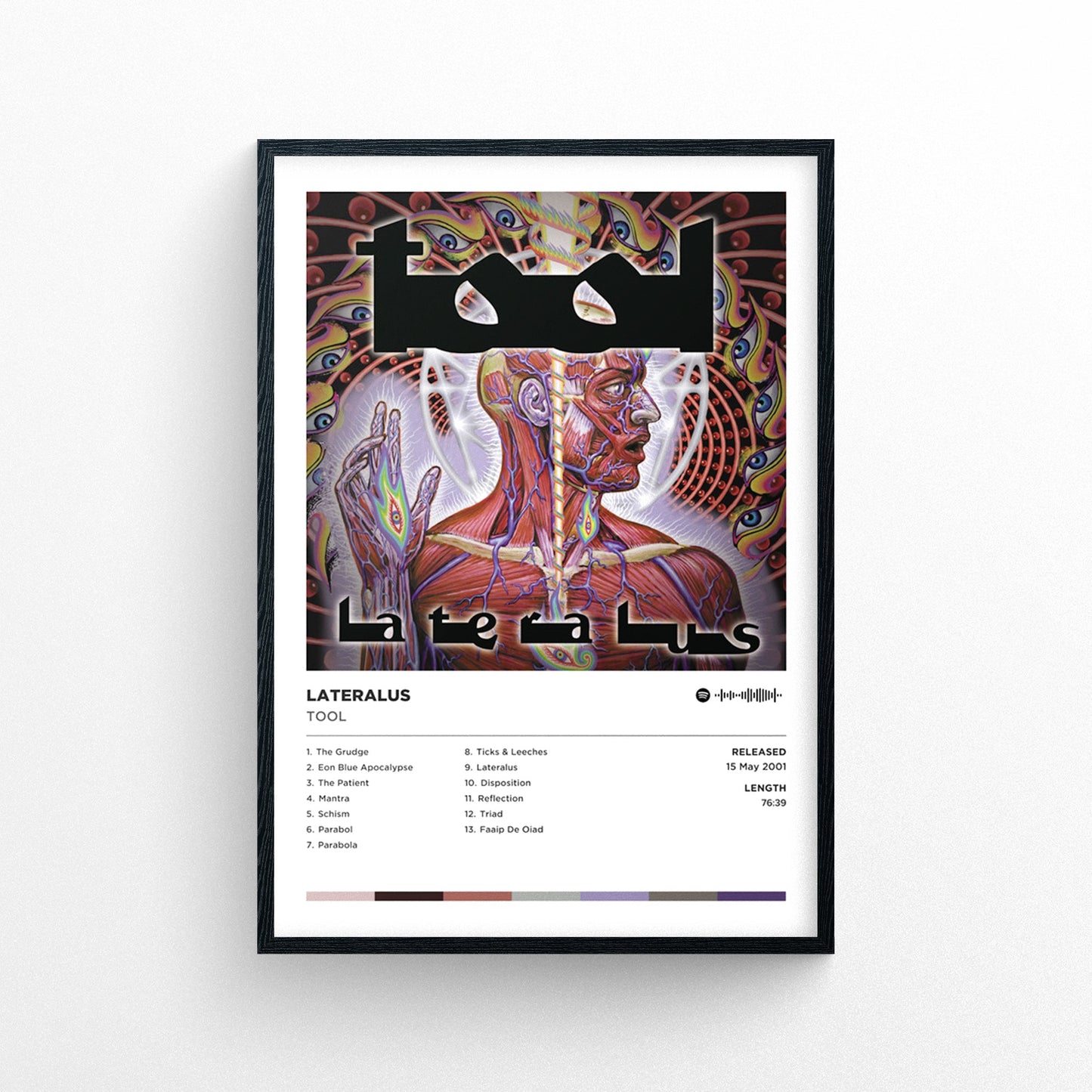 Tool - Lateralus Poster Print | Framed Options | Album Cover Artwork