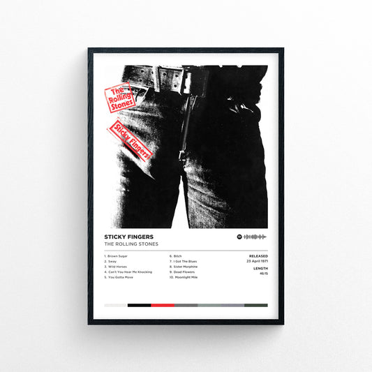 The Rolling Stones - Sticky Fingers Poster Print | Framed Options | Album Cover Artwork