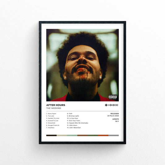 The Weeknd - After Hours Poster Print | Framed Options | Album Cover Artwork