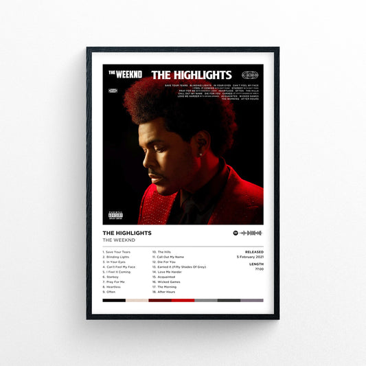 The Weeknd - the Highlights Poster Print | Framed Options | Album Cover Artwork