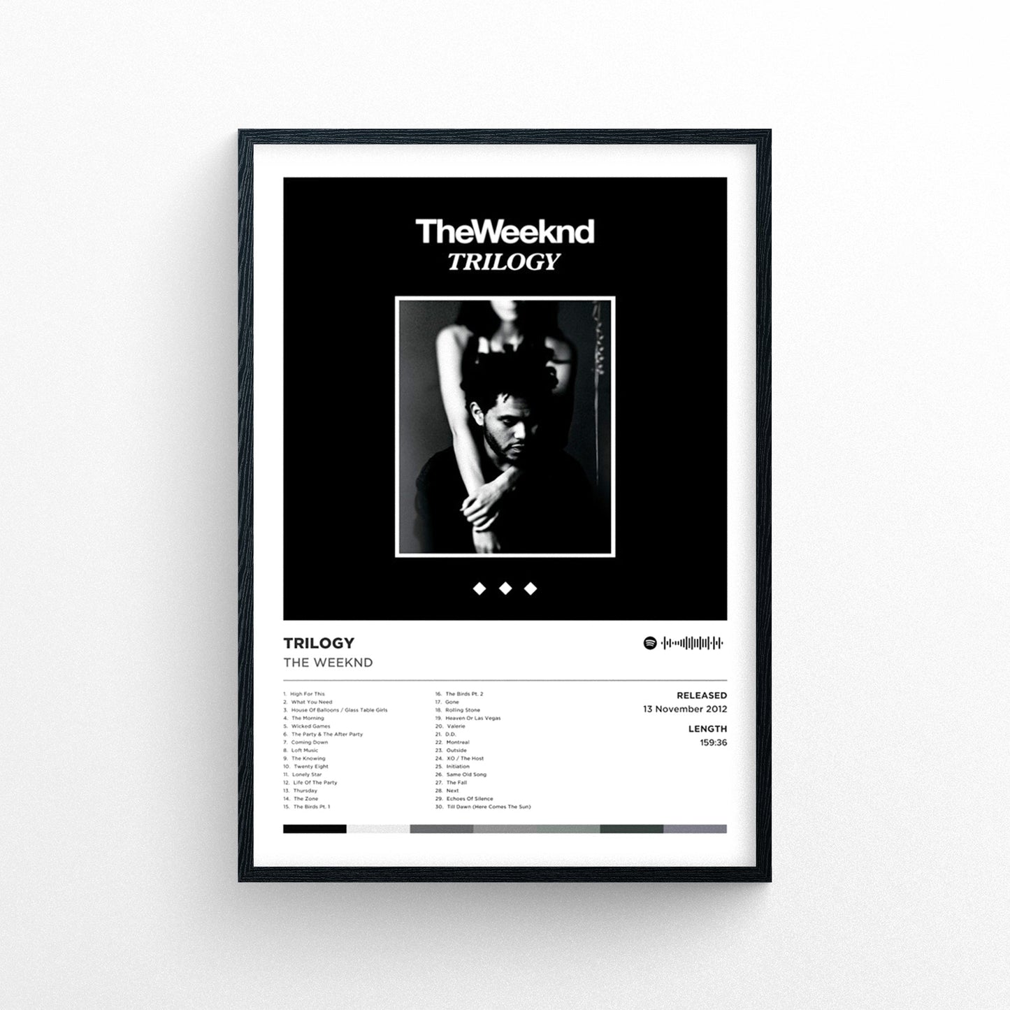 The Weeknd - Trilogy Poster Print | Framed Options | Album Cover Artwork