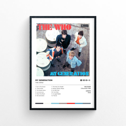 The Who - My Generation Poster Print | Framed Options | Album Cover Artwork