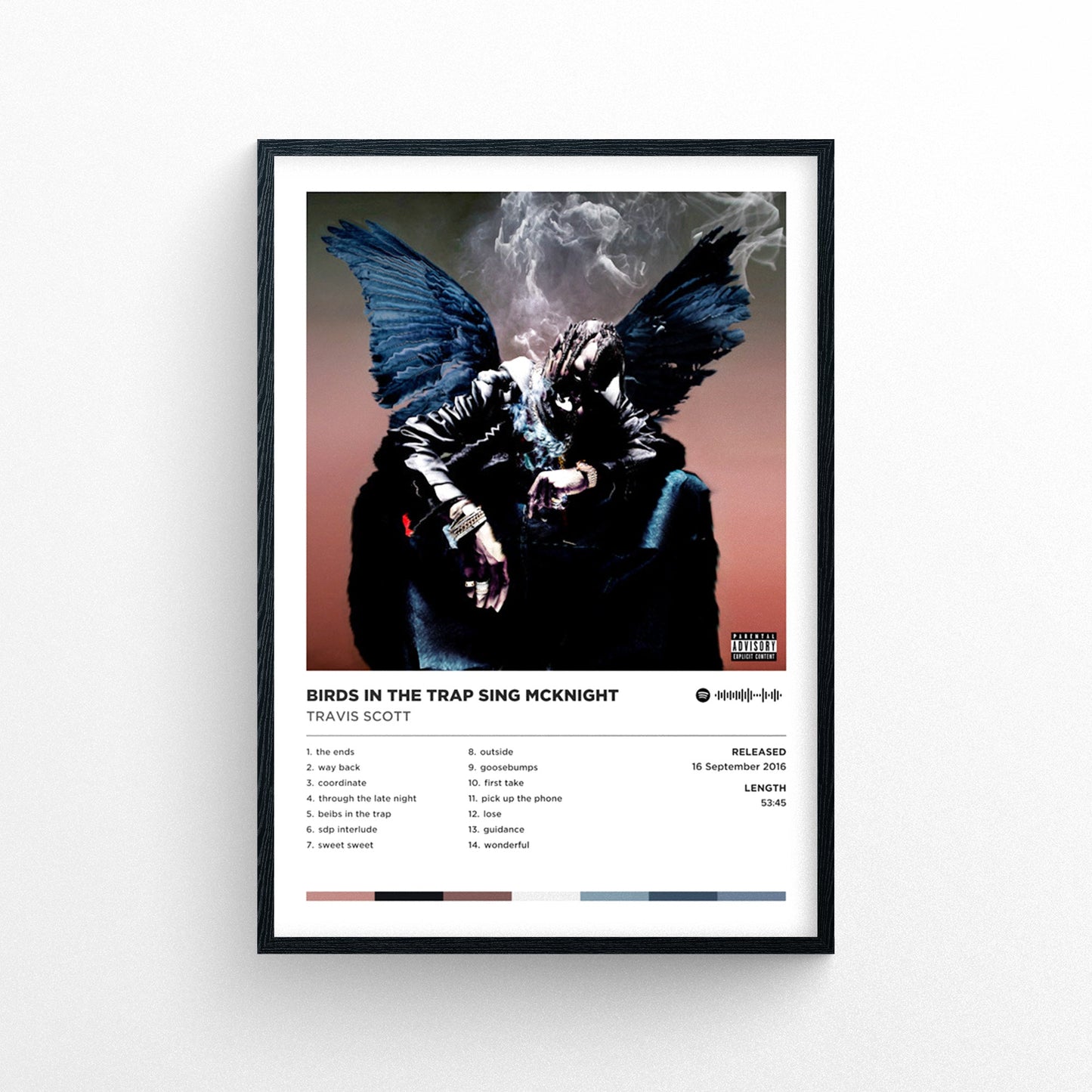 Travis Scott - Birds in the Trap Sing Mcknight Poster Print | Framed Options | Album Cover Artwork