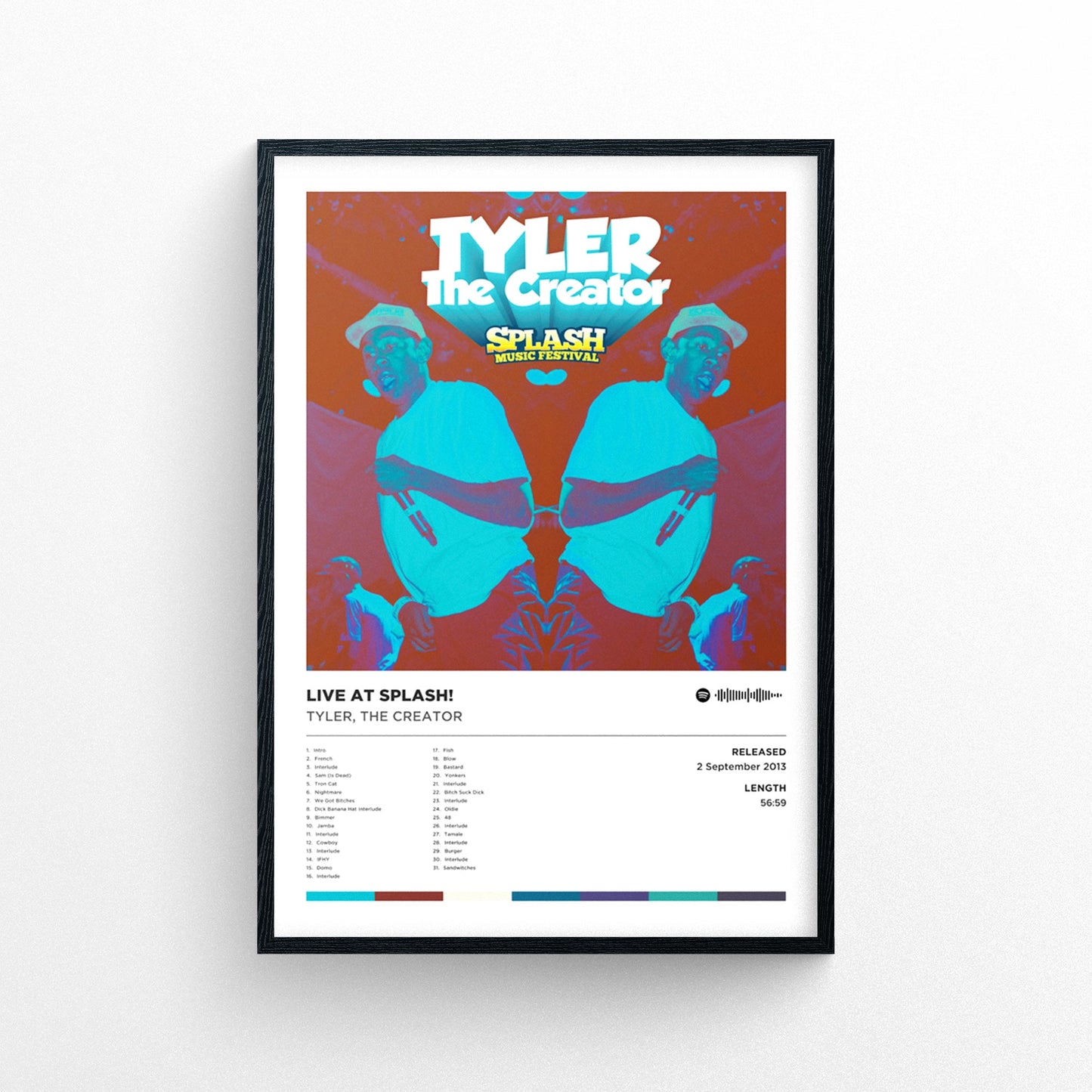 Tyler, The Creator - Live At Splash Poster Print | Framed Options | Album Cover Artwork