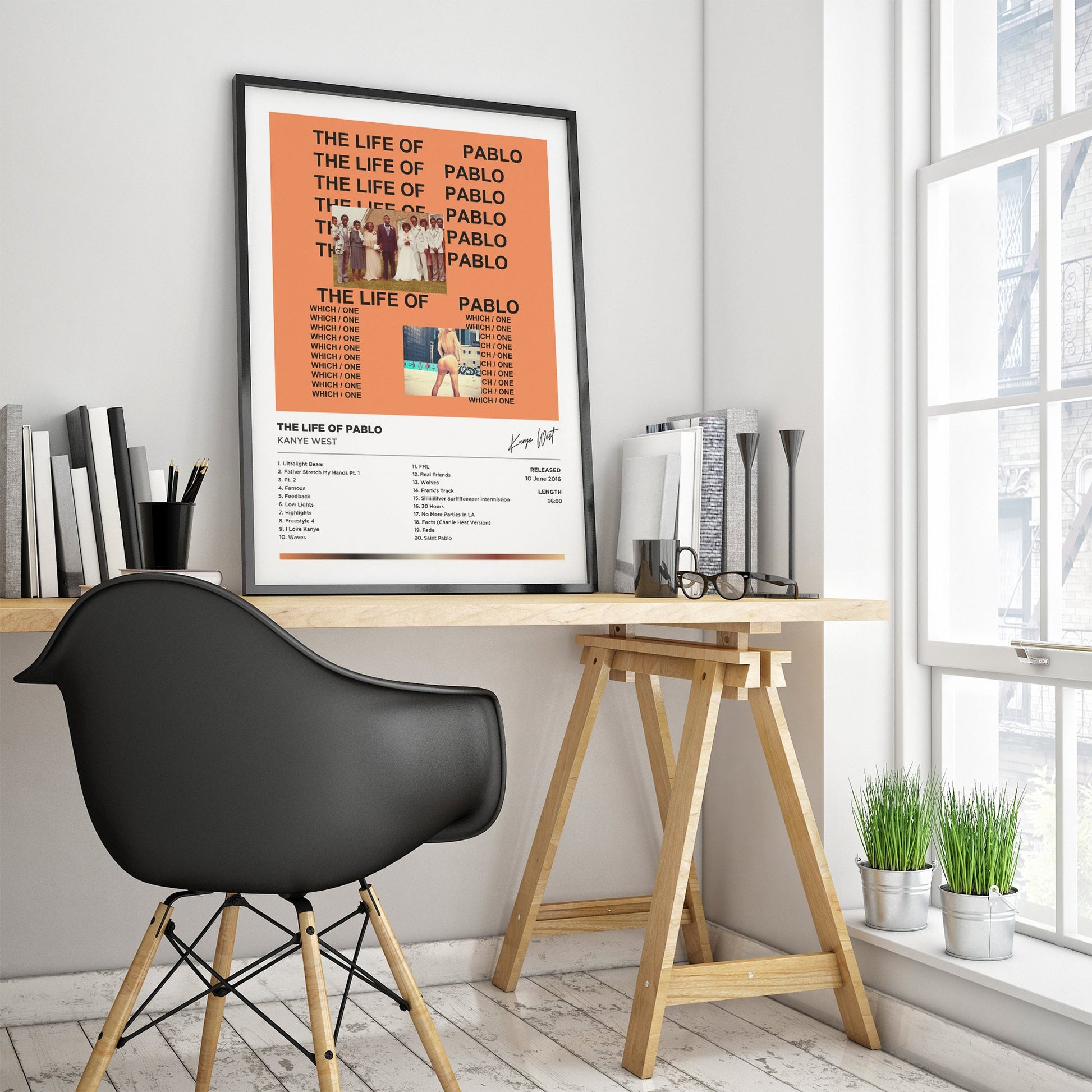 Kanye West - Life of Pablo Poster Print - Framed Options Available |  Polaroid Style | Album Cover Artwork